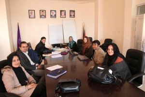 Professor Guerrazzi meets with colleagues at Herat University.