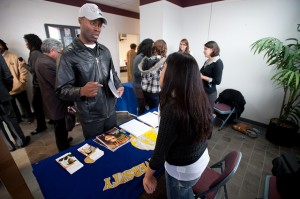 Community college student and SJSU admissions staff member at Super Sunday 2010