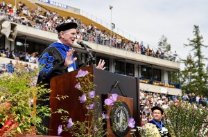Commencement Speaker Jim Thompson Urges Graduates to "See More of This World"