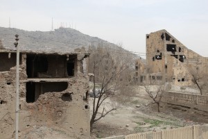 Bombed buildings in Kabul (Guerrazzi image).