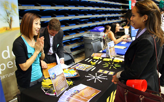 SJSU Career Center's Fall Job/Internship Fair attracted 175 employers and 2,500 students (Jessica Olthof photo)