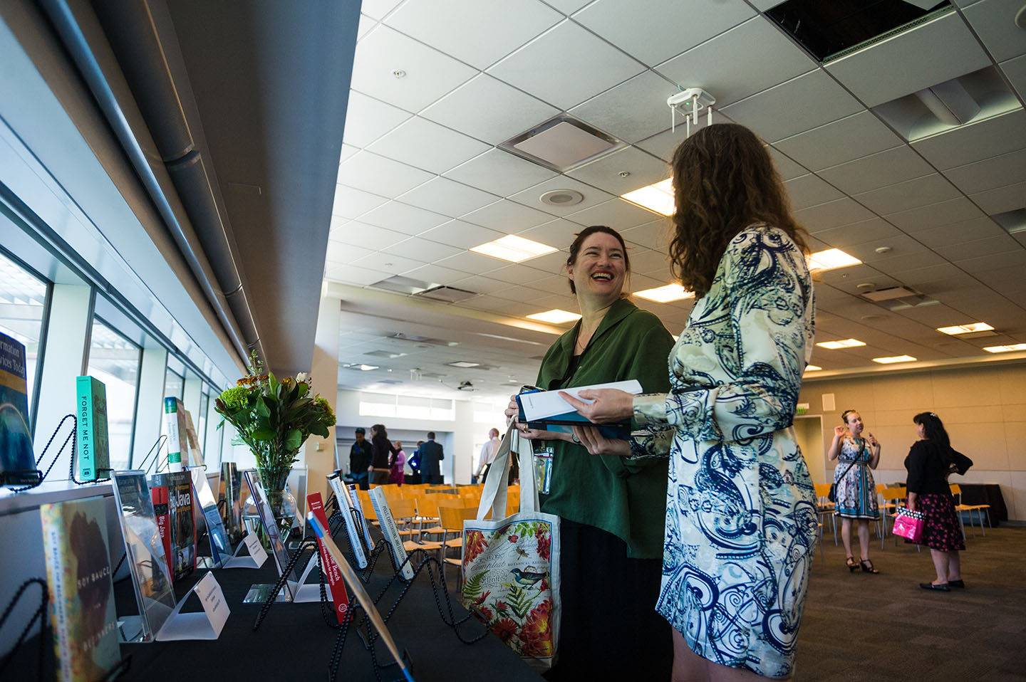 Attendees of the Annual Author Awards look at the 2015 publications.