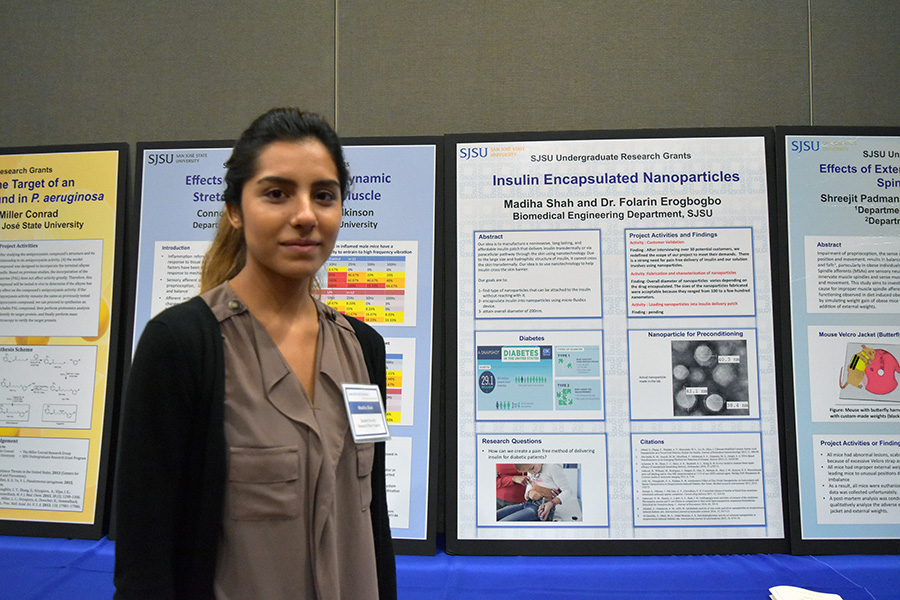 Mandiha Shah is one of dozens of students who presented her undergraduate research at the Celebration of Research on Feb. 10.