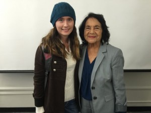 Anna Santana with civil rights activist Dolores Huerta (courtesy of Anna Santana)
