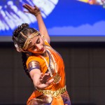 First-year student Shivangi Agarwal performed a dance number to a classic Indian welcome song.