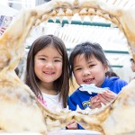 Children looked at skeletons of marine animals at the Moss Landing Marine Lab Open House.