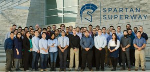 Members of the Sustainable Mobility System for Silicon Valley team for 2015-16 posed for a photo.