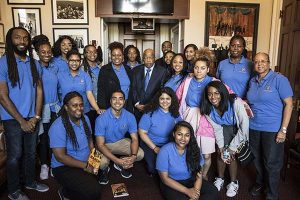 Photo: Michael Cheers San Jose State Spartans meet with Congressman and Civil Rights icon John Lewis during an alternative spring break trip in March.