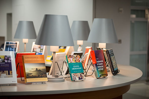 Books and publications are displayed at the 2017 Author and Artist Awards Nov. 3.
