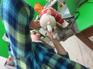 A crew member works on a puppet for the animated short “Behind My Behind” (courtesy of Animation/Illustration)