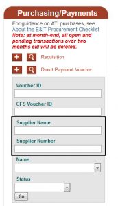 Direct Payment Search Feature