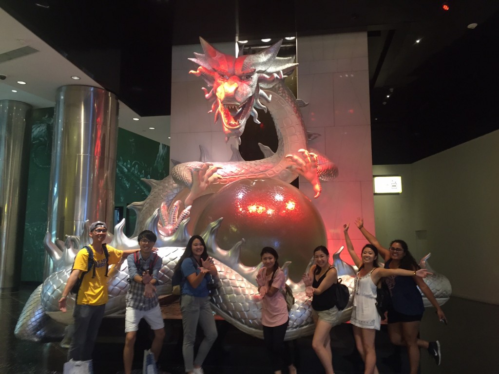 Students who stayed in Macau to experience the Casino hotels