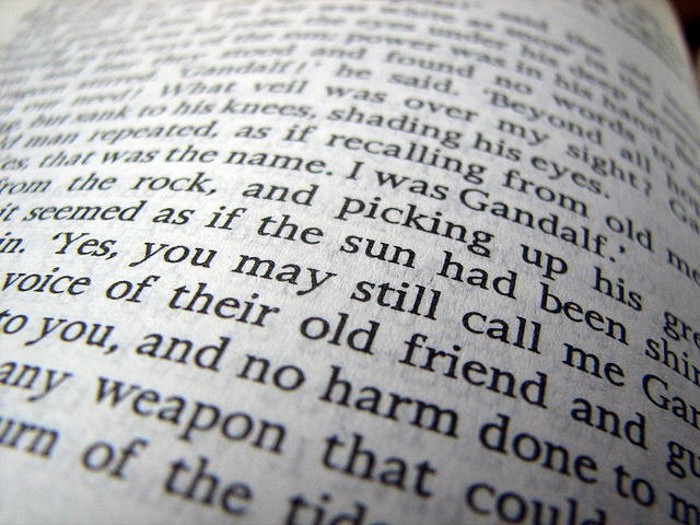 close up of a book