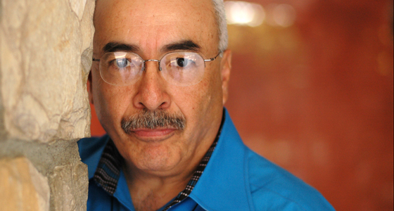 A close-up portrait of Juan Felipe Herrera (photo courtesy of University of California, Riverside)