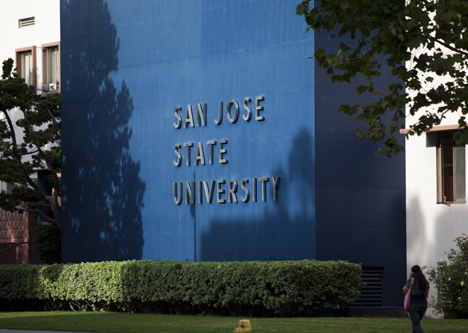 SJSU campus sign