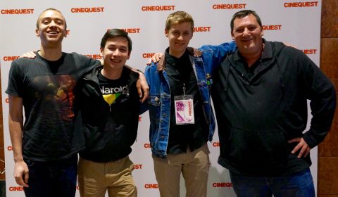 Left to right, Actor Danny Spiteri, Cinematographer Stephen Nguyen, Director Patrick Mattes, and Co-writer/Producer Jacob Ohlhausen pose at Cinequest after the premiere of 'Disaffected Youth.' (Photo: Cindy Maram)