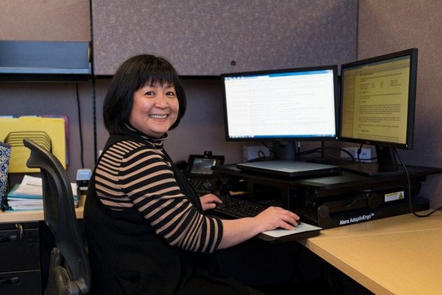 The Research Foundation provides important support and resources that help faculty and students engage in research, scholarship and creative activities.Diem Trang Vo works as a post-award manager at the SJSU Research Foundation. Photo by Brandon Chew