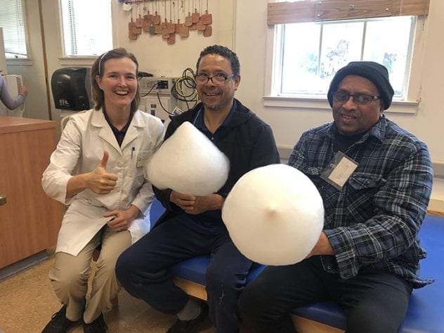 Clients to the on-campus OT clinic helped with the fundraising efforts through they worked on integrating affected limbs while making cotton candy while others worked on community reintegration and social skills while selling cotton candy. 