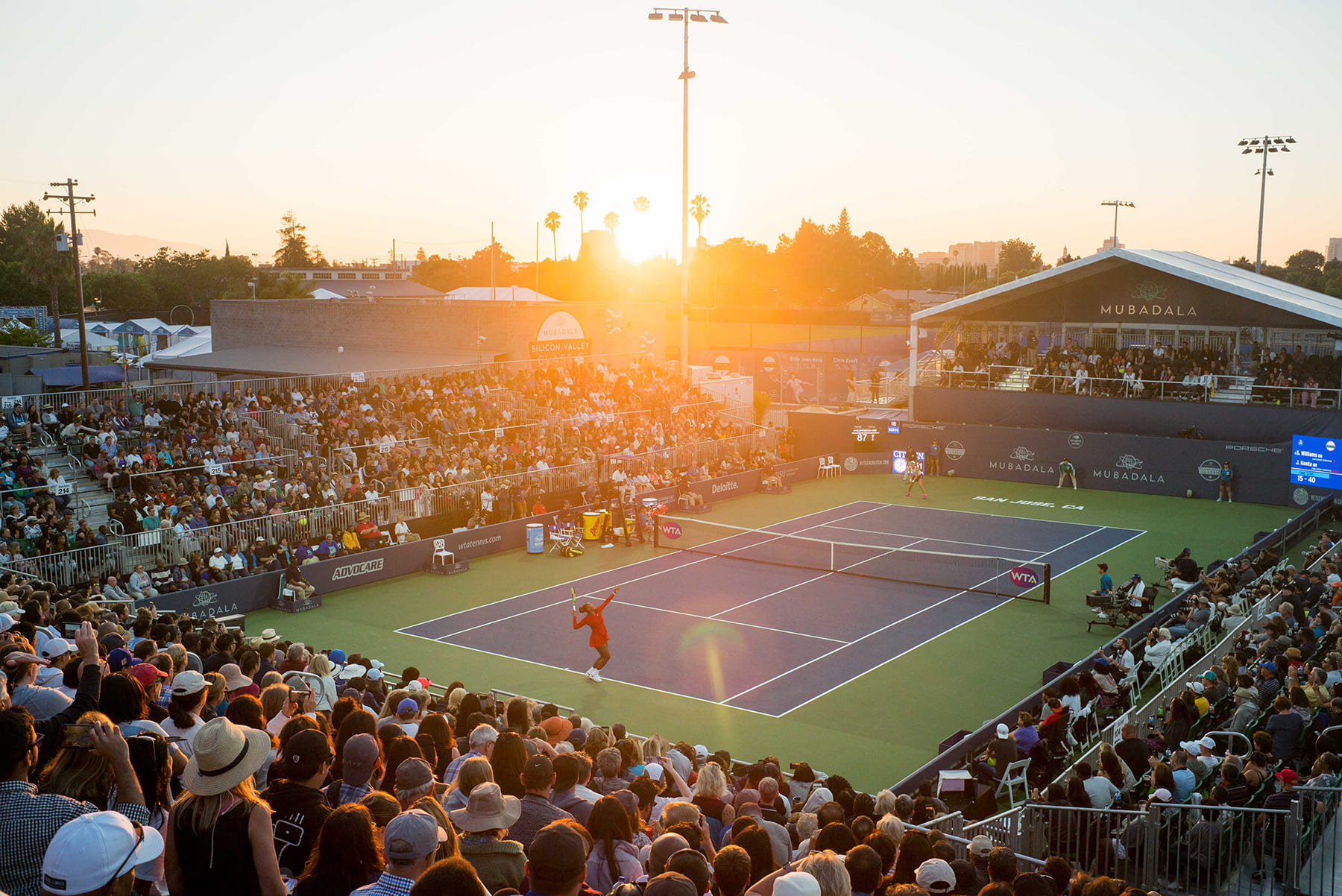 The Mubadala Silicon Valley Classic takes place at the new tennis courts at Spartan Stadium in San Jose, Calif. on Tuesday, July 31, 2018. (Photo: James Tensuan, '15 Journalism)