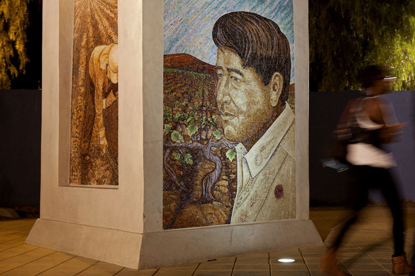 Mural of Cesar E. Chavez.