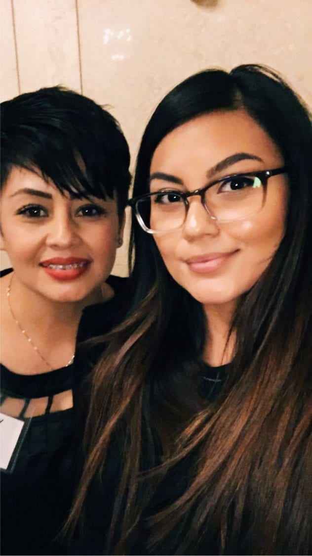 Yaneth Gutierrez and her daughter Eunice Romero.