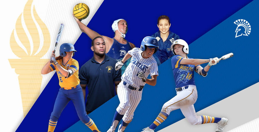 A picture of 6 SJSU alumni who will be competing at the 2020 Olympic Games in Tokyo