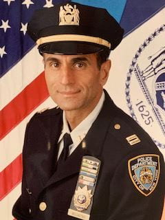 A picture of Captain Frank Belcastro in NYPD gear