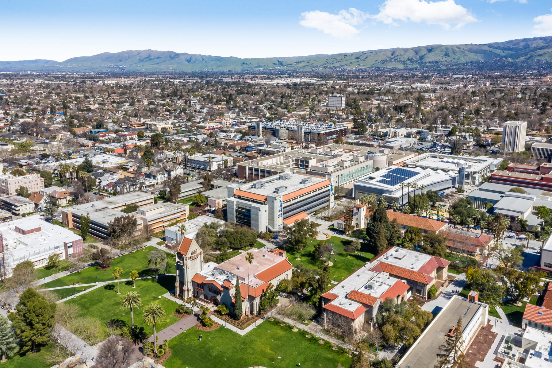 Aerial of San José State University campus