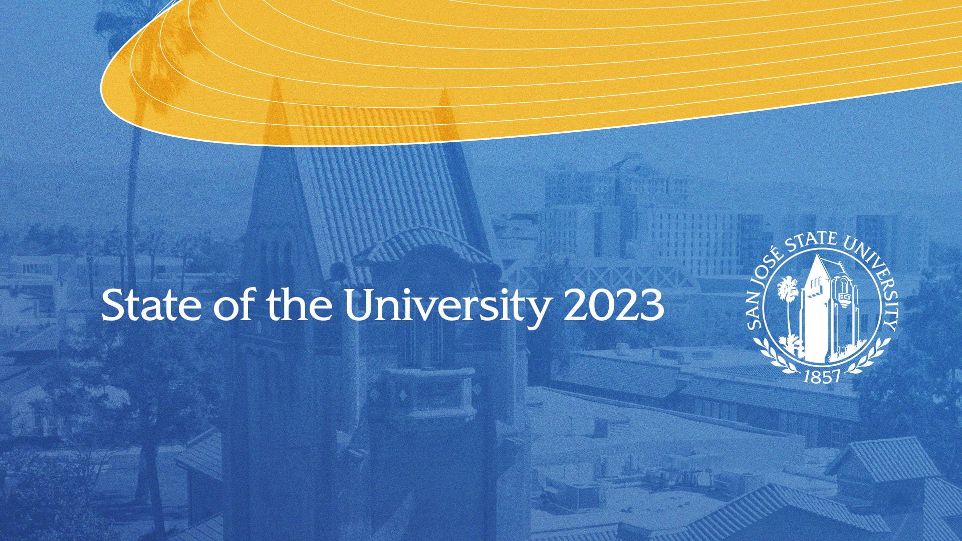 Graphic with State of the University 2023