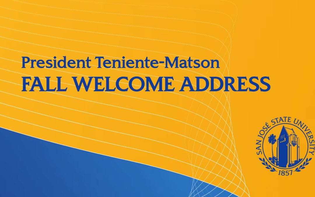 Watch: President Teniente-Matson’s First Fall Welcome Address
