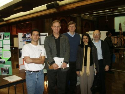 Chris Surdi, Michael E. Solt, Robert Chapman Wood, Anuradha Basu, and Shobeir Shobeiri at the Silicon Valley Neat Ideas Fair in 2004. The event was later renamed the Silicon Valley Innovation Challenge.