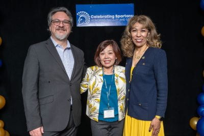 Luann Chu (center) with Vincent Del Casino, Jr. and Cynthia Teniente-Matson. Photo by Robert C. Bain.