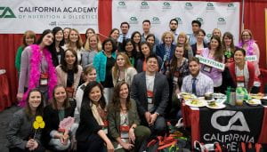 SJSU students, faculty, preceptors, and alumni at the 2017 California Academy of Nutrition and Dietetics annual conference in Sacramento, CA