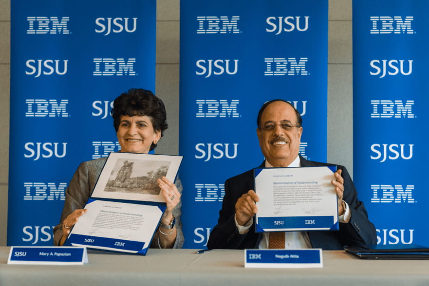 Prez Papazian with IBM VP Naguib Attia.