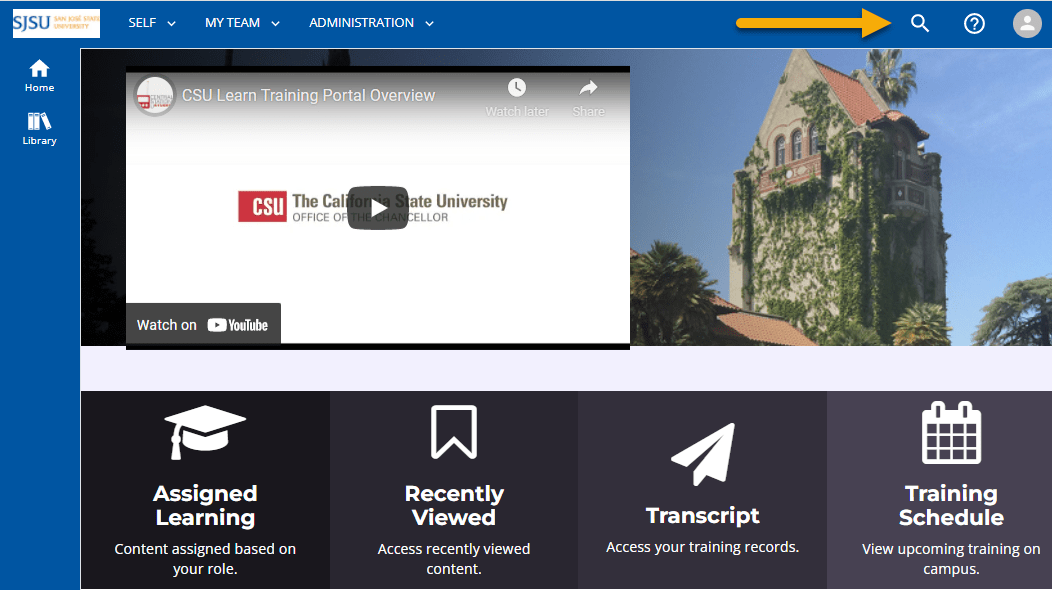 image of CSULearn landing page