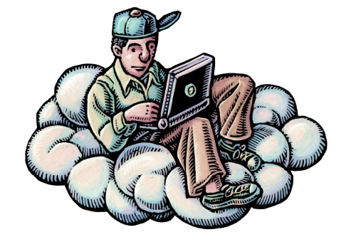 Student on a cloud Illustration by Lisa Haney