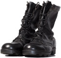 Pair of black, lace-up military boots
