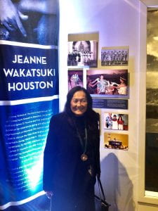 Jeanne Houston at her museum exhibition