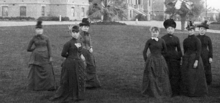 Historical photo of female students.
