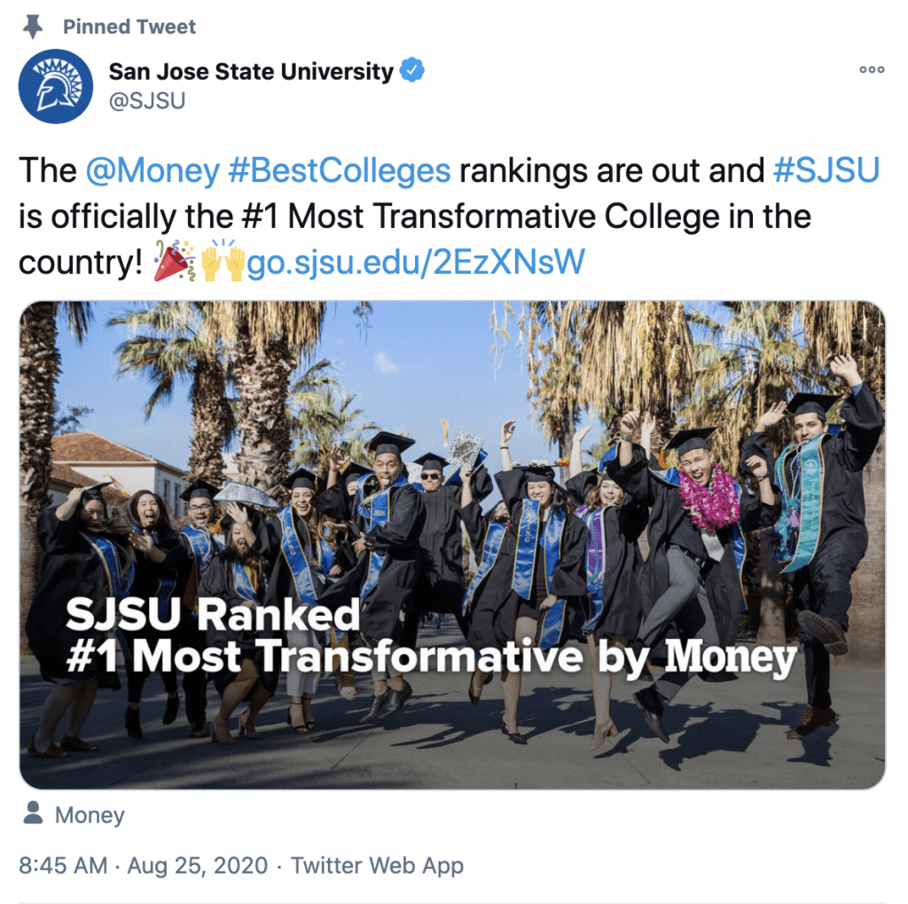 #1 Most Transformative University